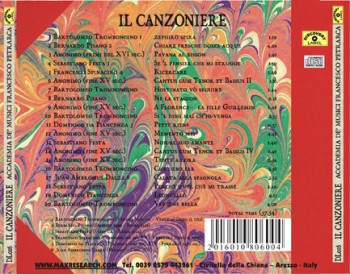 il canzoniere back 350x274 Il Canzoniere   Accademia De Musici   Francesco Petrarca (DL016)