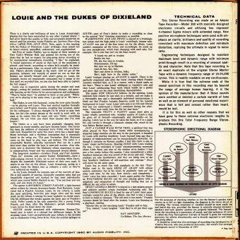 louis back LOUIS AND THE DUKES OF DIXIELAND    Louis Armstrong (002)