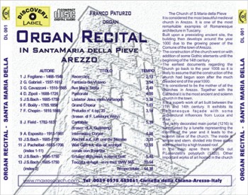 organ recital back 350x276 Organ Recital   Santa Maria delle Grazie Arezzo (DL001)